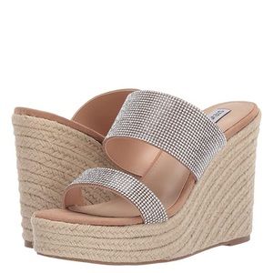 STEVE MADDEN Sunrise Rhinestone Wedge Sandal
